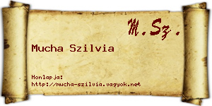 Mucha Szilvia névjegykártya