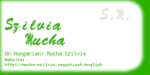 szilvia mucha business card